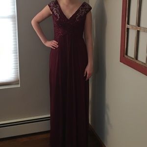 Maroon prom dress